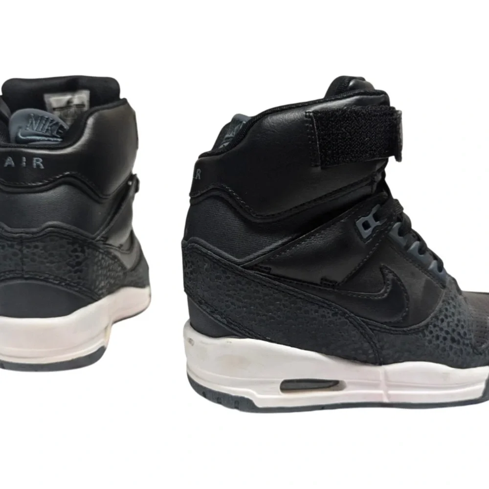 Nike Women's Black High-Top Sneakers with White Midsole Accent